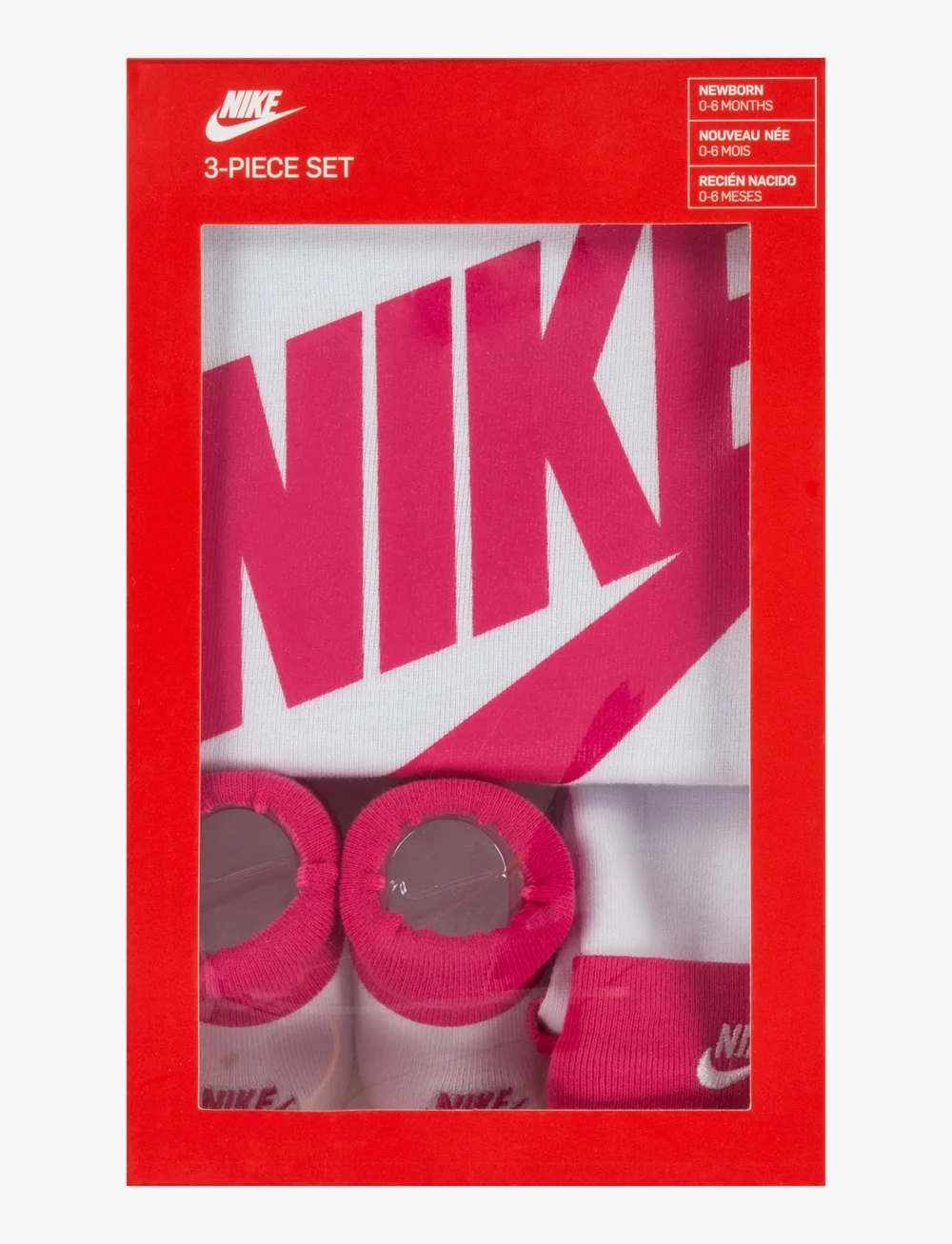 Nike - C1-BODYSUIT+HAT+BOOTIE - langærmede bodyer med mønster - white / pink - 5