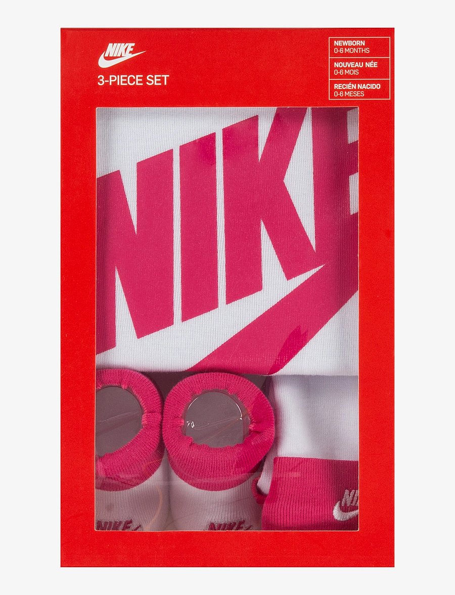 Nike - C1-BODYSUIT+HAT+BOOTIE - langärmelige bodys - white / pink - 5