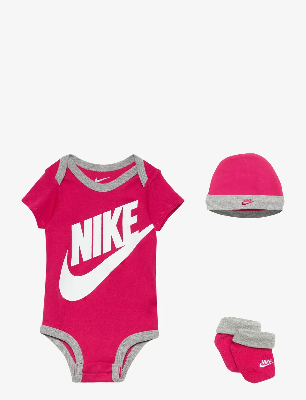 Nike - C1-BODYSUIT+HAT+BOOTIE - shoppa efter ålder - rush pink - 0