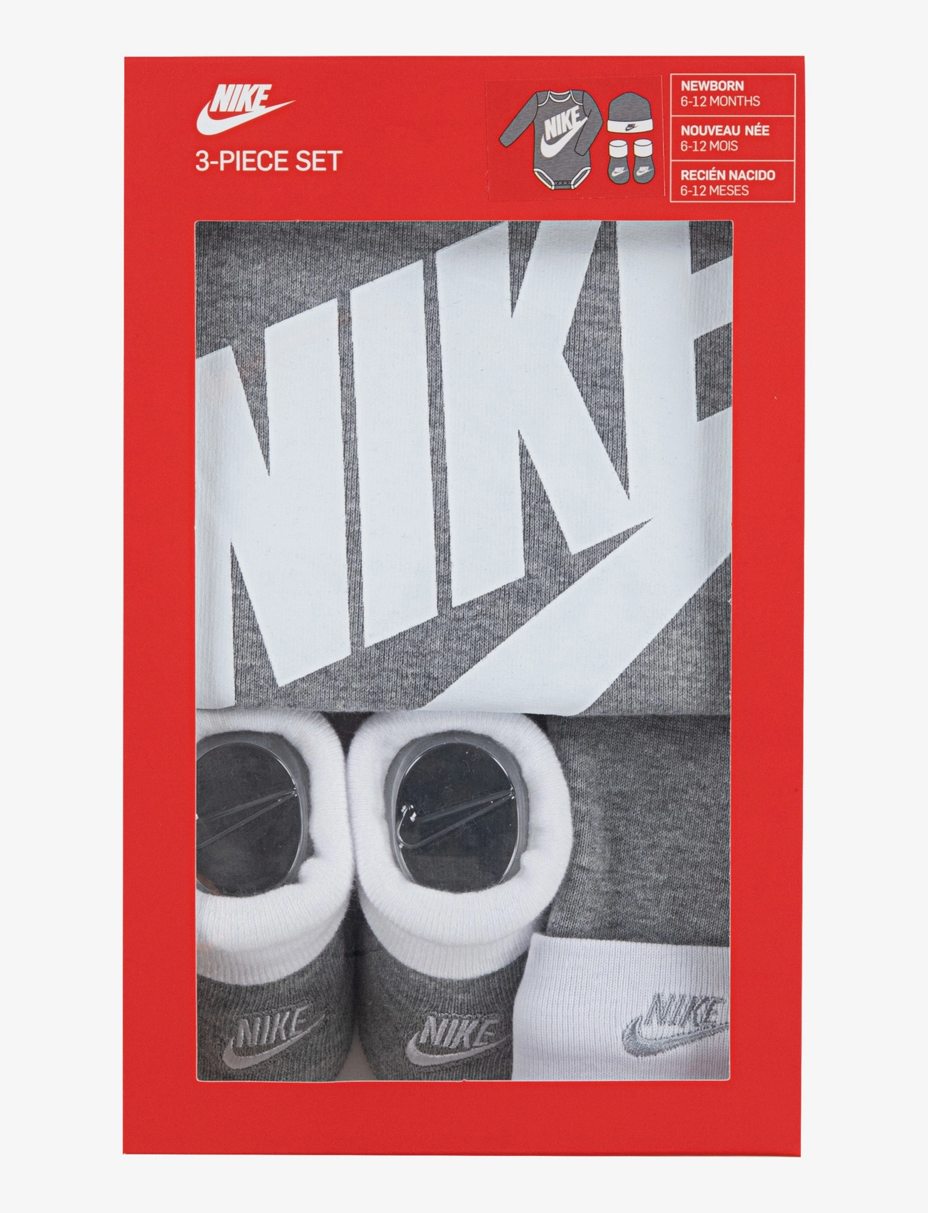 Nike - C1-BODYSUIT+HAT+BOOTIE - 2-teilige sets - dk grey heather - 2