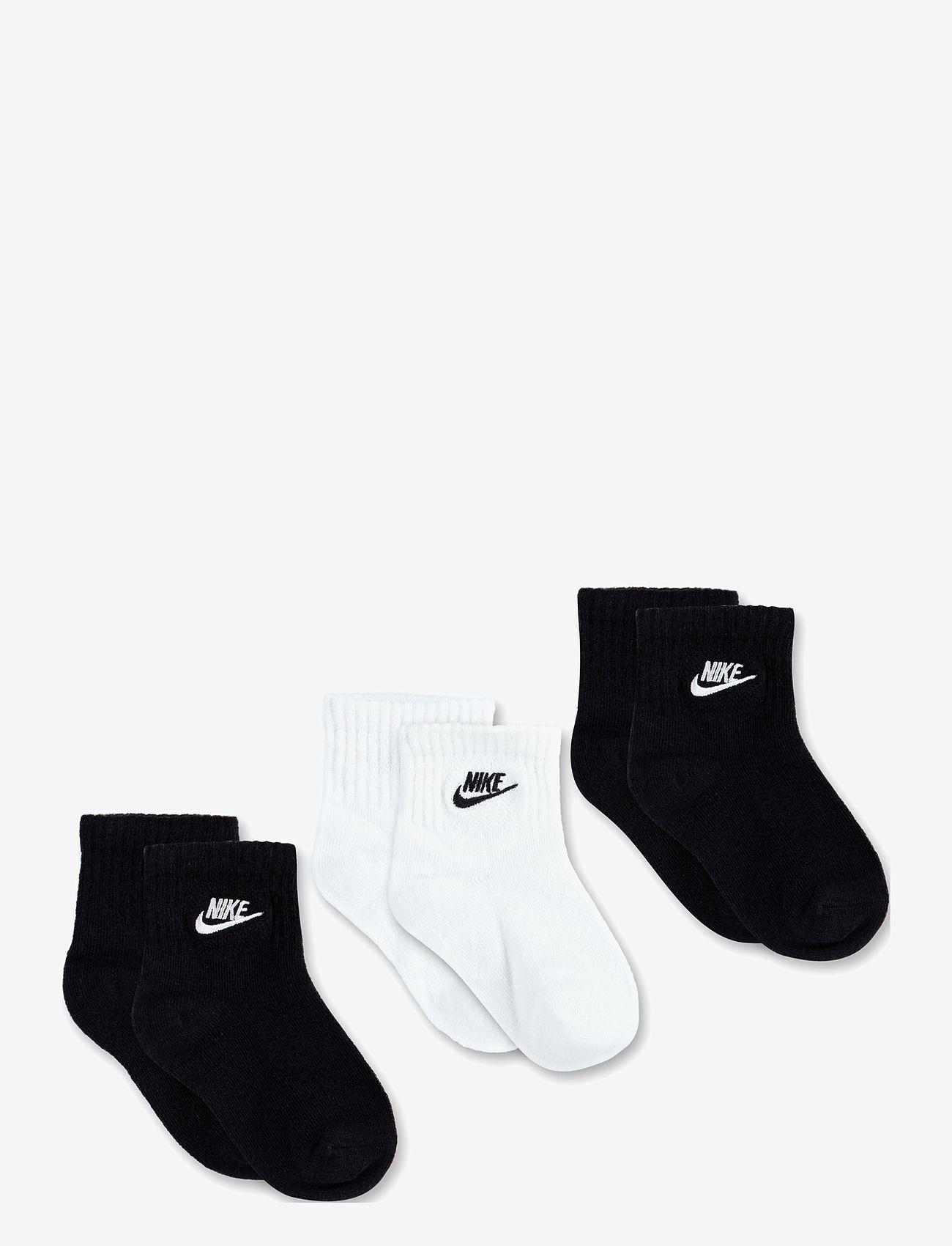 Nike - 3Q-3PK QUARTER SOCK - sokid - black - 1