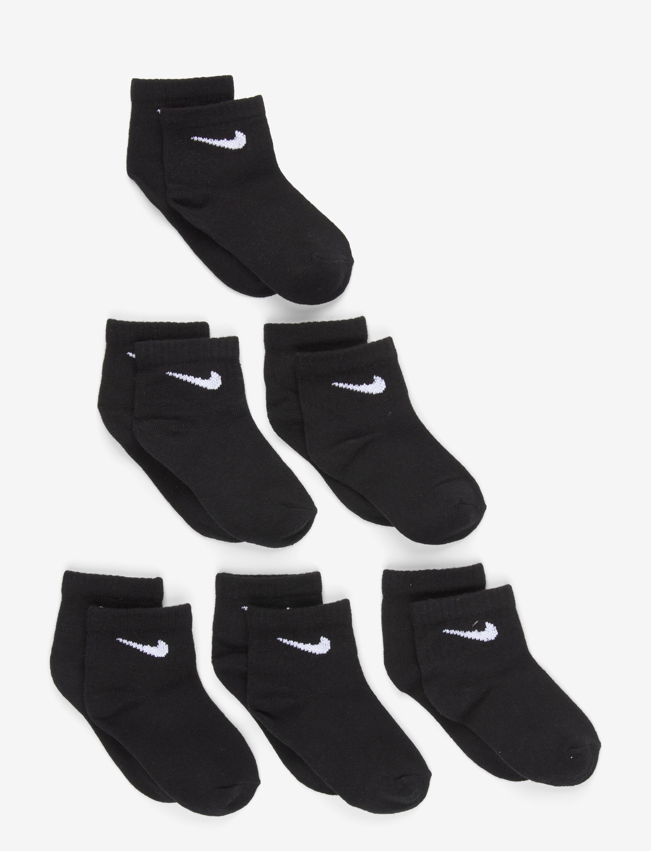 Nike - NHN SWOOSH 6PK INFANT ANKLE SO - socks - black - 0