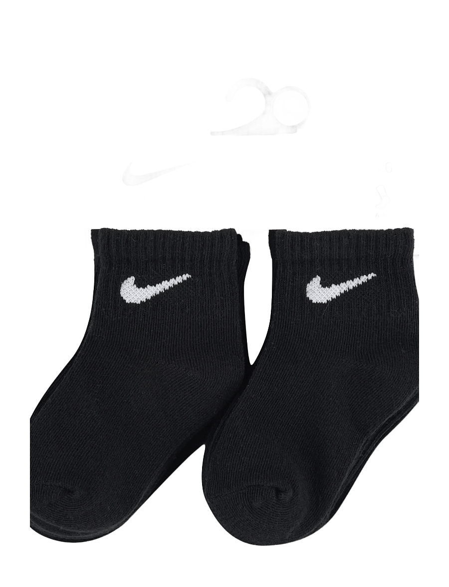 Nike - NIKE SWOOSH INFANT ANKLE SOCKS 6PK - strømper - black - 2