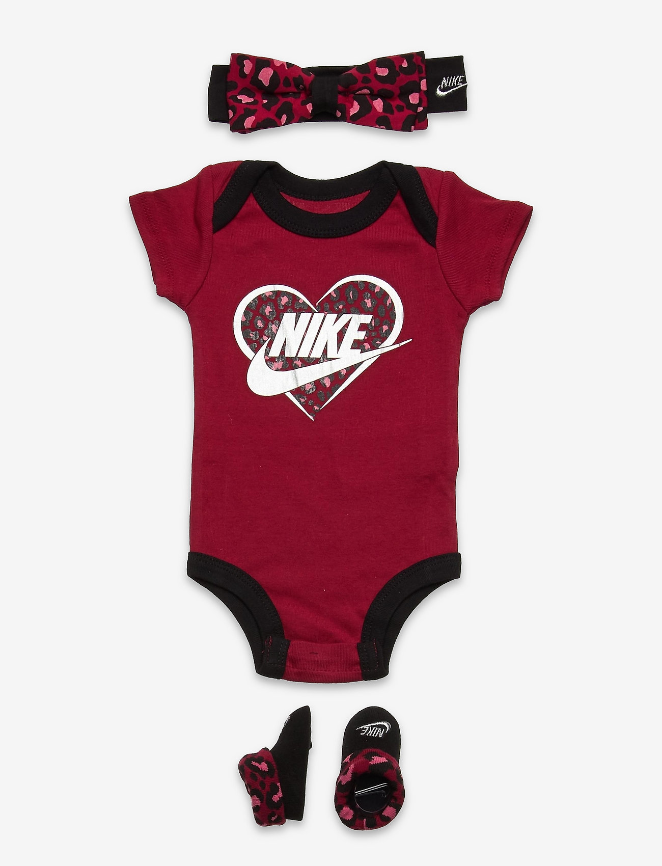 Nike - MINI BODYSUIT HAT BOOTIES 3PC - pomegranate - 0