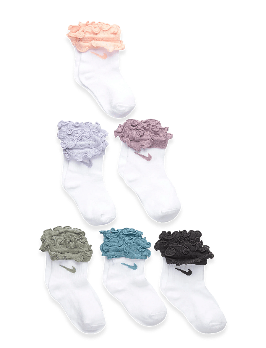 Nike - NIKE 6PK INF/TODD RUFFLE SOCK - babysokker - washed coral - 0
