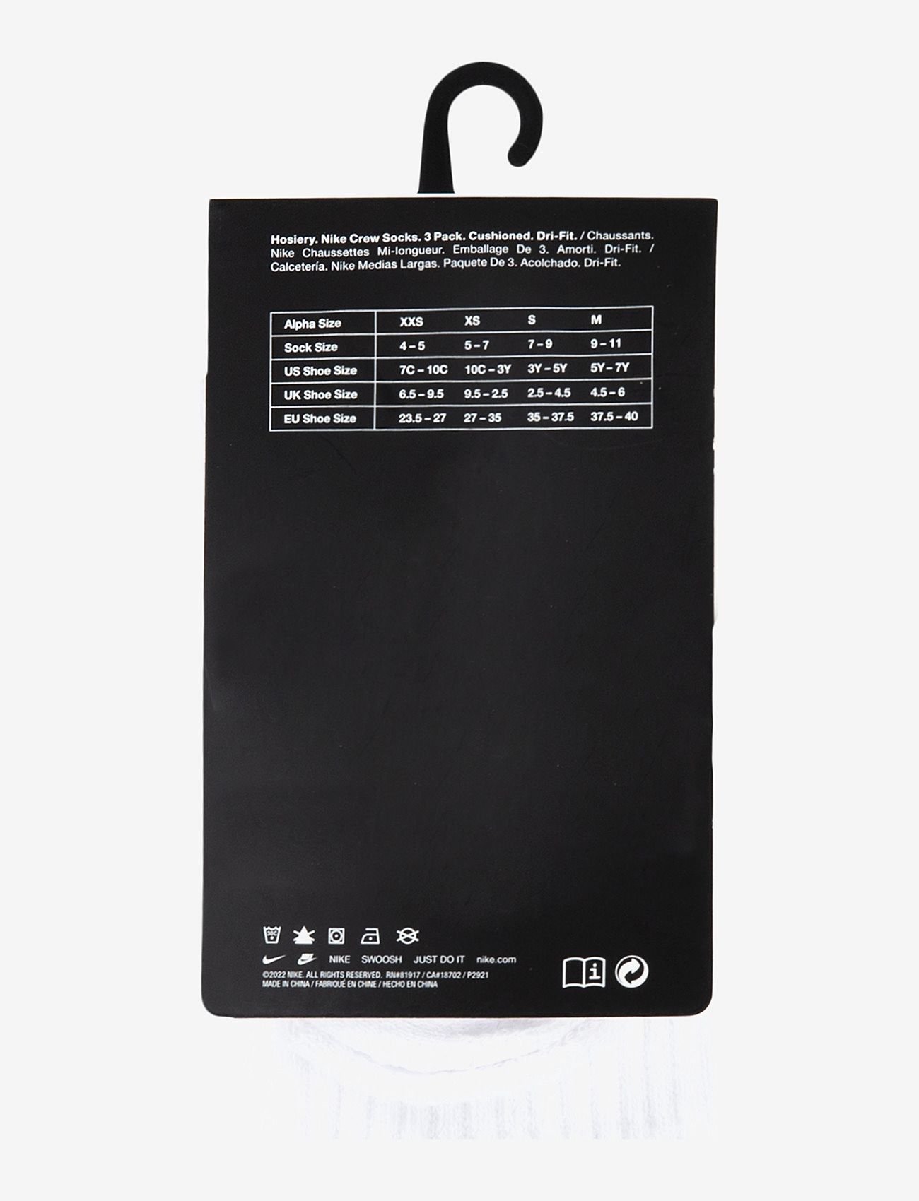 Nike - 3W-3PK CREW SOCK - sügisesed riided - white - 3