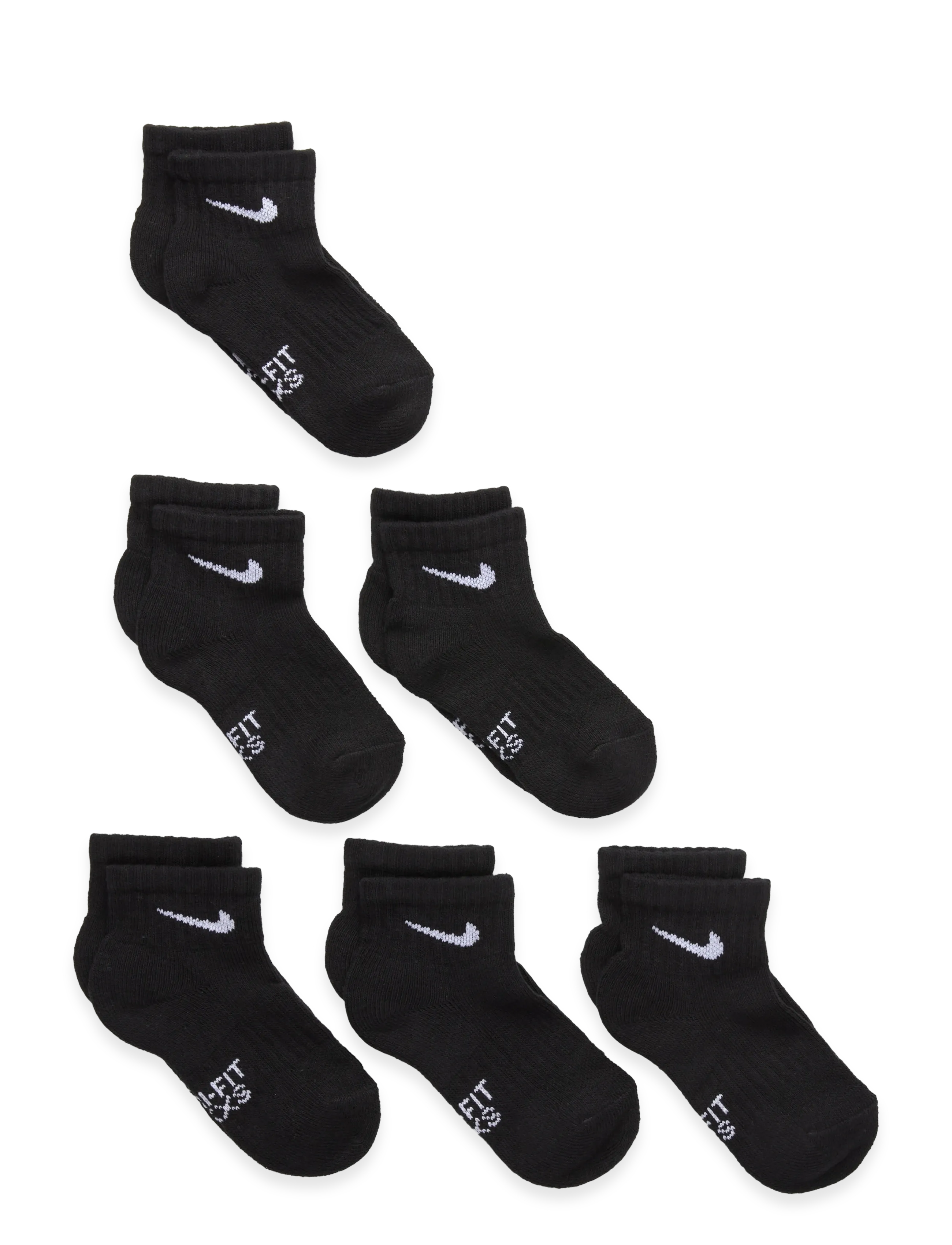 Nike Dri-Fit Perf Basic Quarter, One Size, Sport, Schwarz - Socks, Kinder