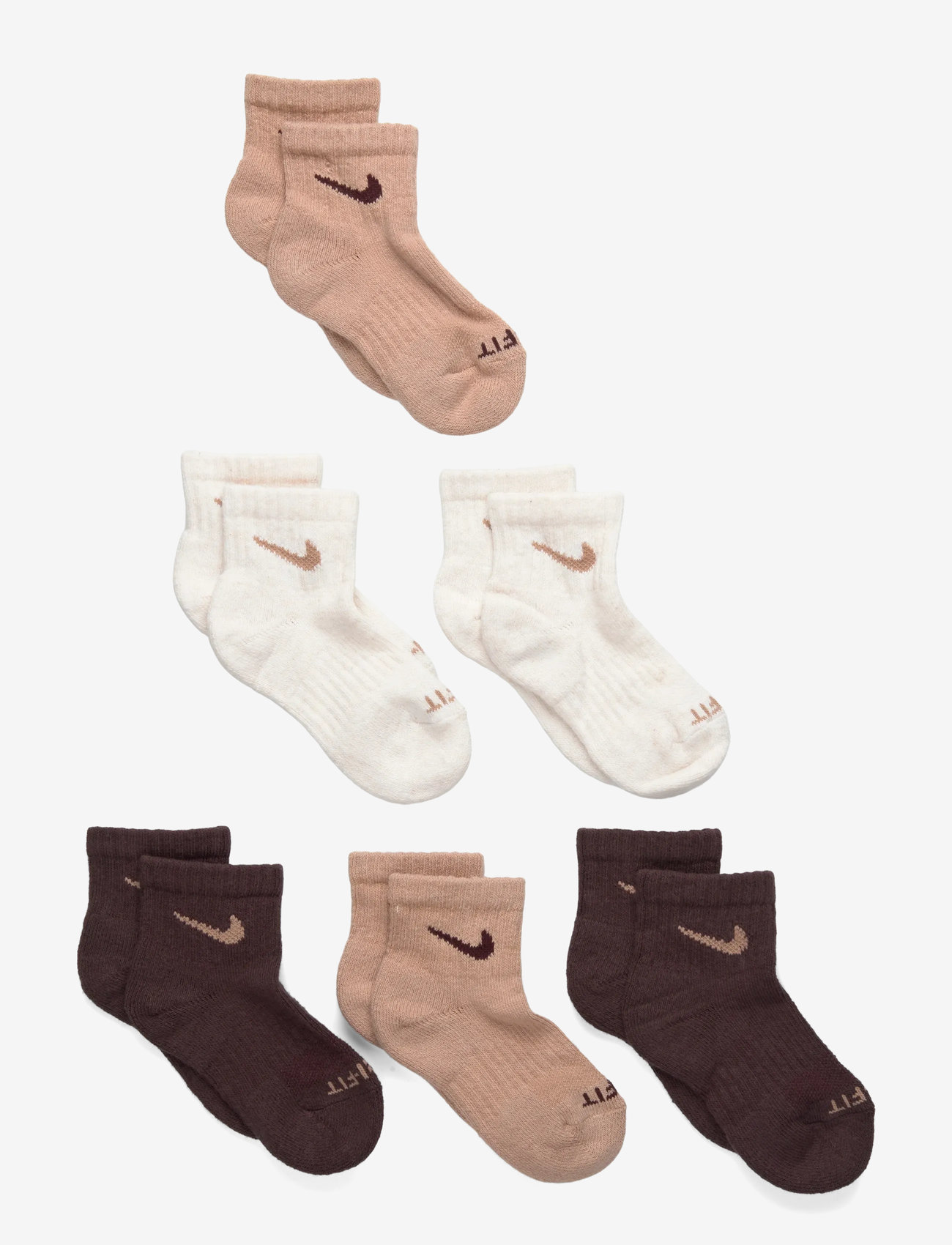 Nike - 6Q-6PK QUARTER SOCK - hemp - 0