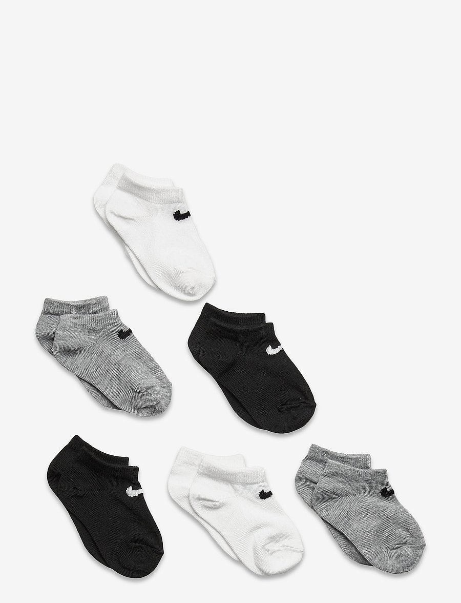 Nike - NIKE 6 PACK NO SHOW - sokid - white/ dk grey heather - 0