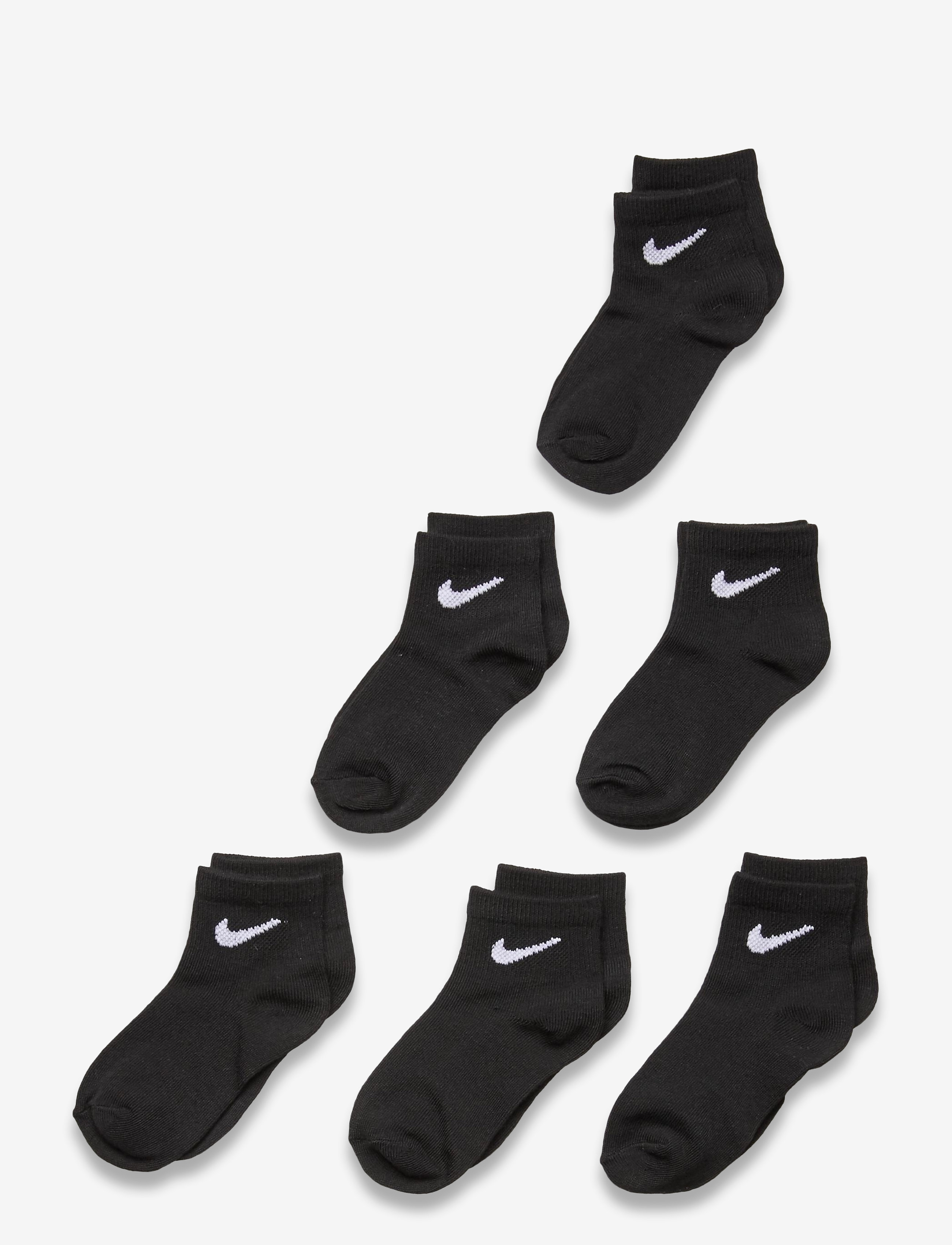 6Q-6PK QUARTER SOCK - BLACK