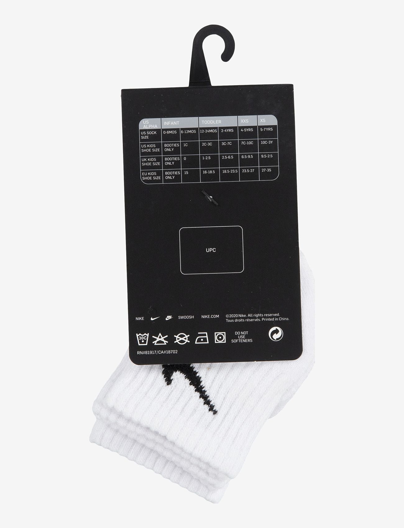 Nike - 3Q-3PK QUARTER SOCK - höstkläder - white - 3