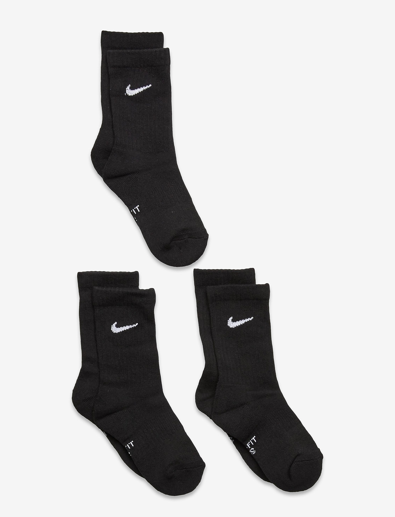 Nike - 3W-3PK CREW SOCK - efterårstøj - black - 0
