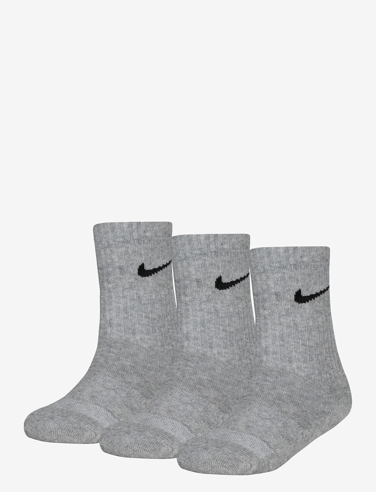 Nike - 3W-3PK CREW SOCK - efterårstøj - dk grey heather - 1