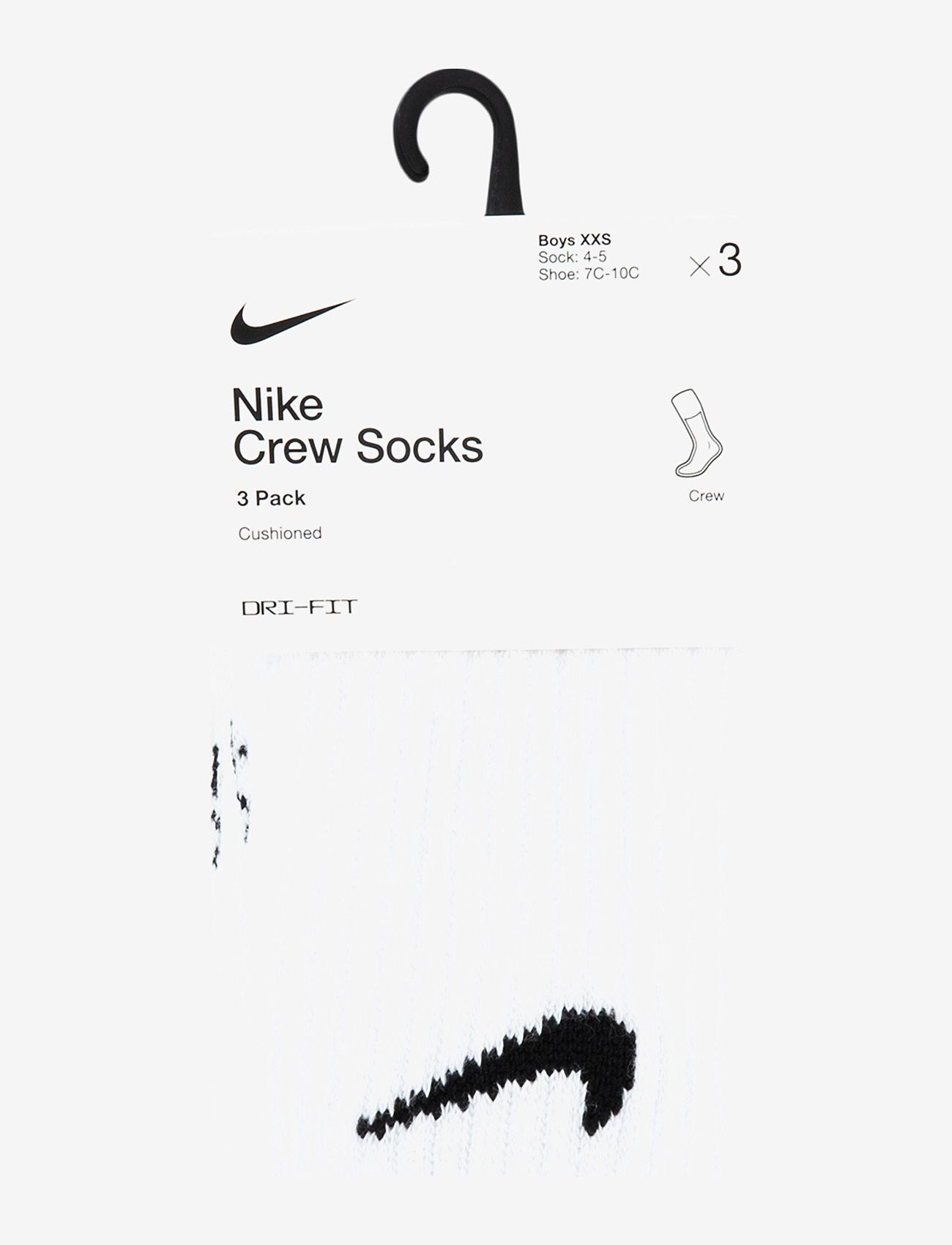 Nike - 3W-3PK CREW SOCK - efterårstøj - white - 2