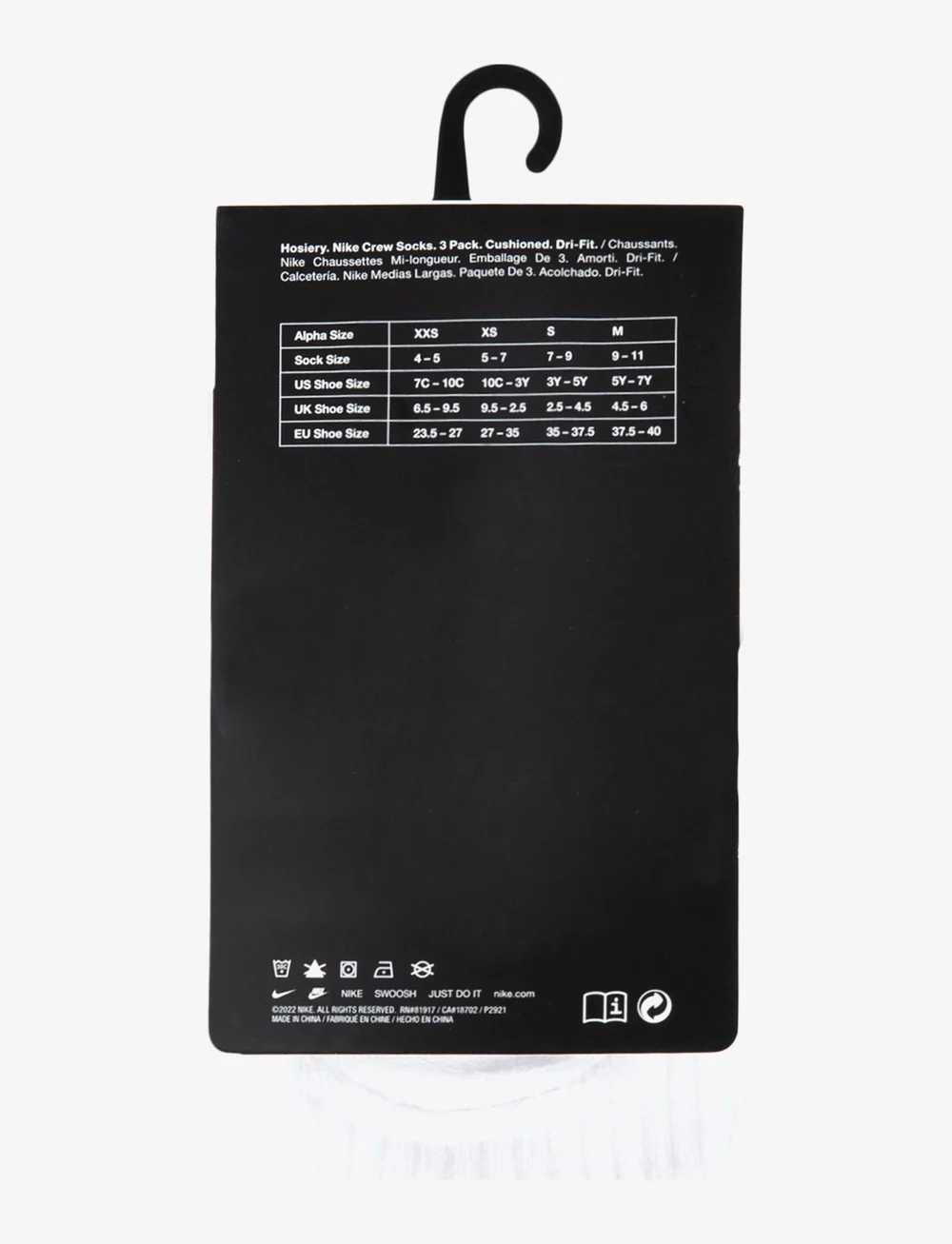 Nike - 3W-3PK CREW SOCK - strumpor - white - 3