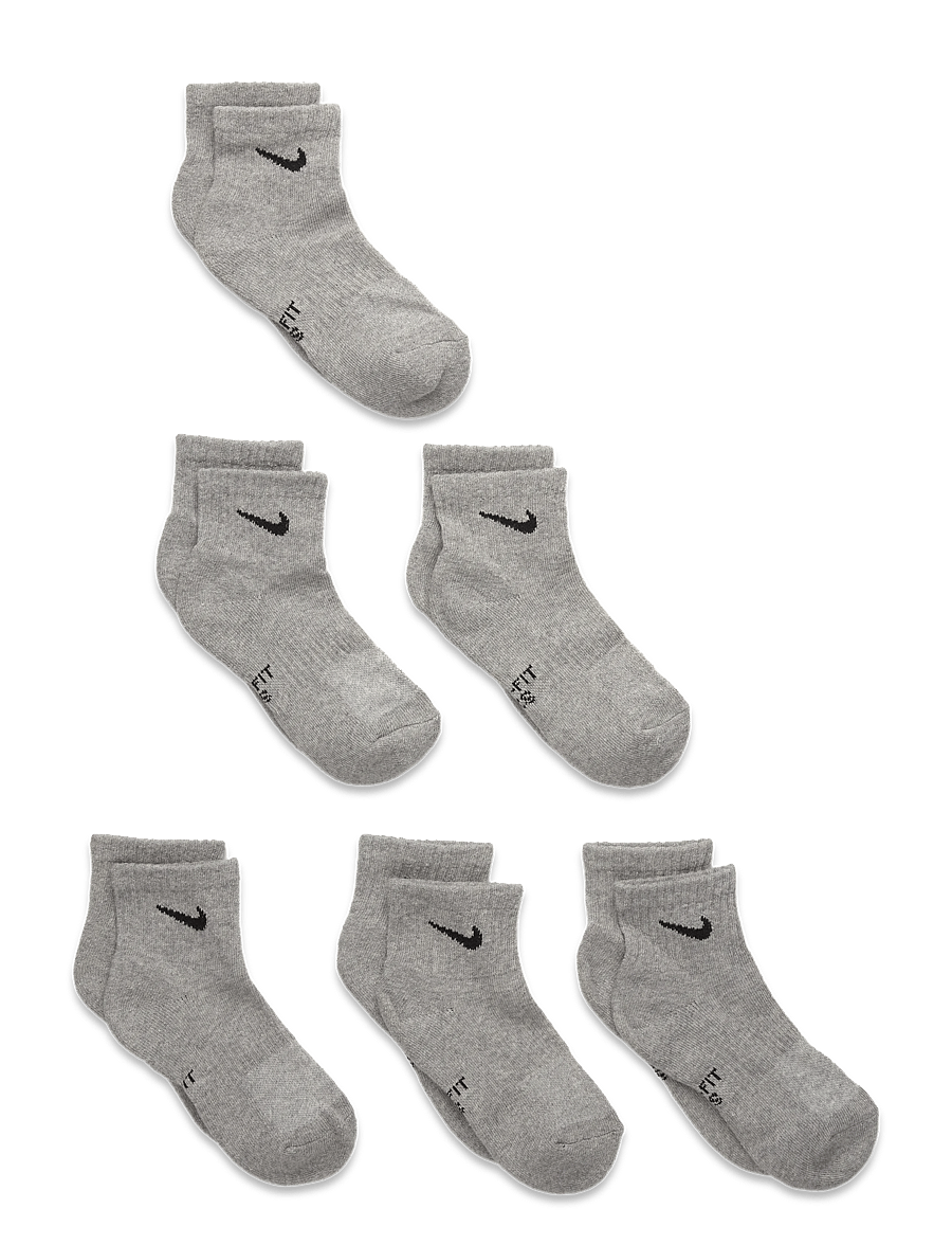Nike - NIKE DRI-FIT PERFORMANCE BASIC QUARTER - strømper - dk grey heather - 0