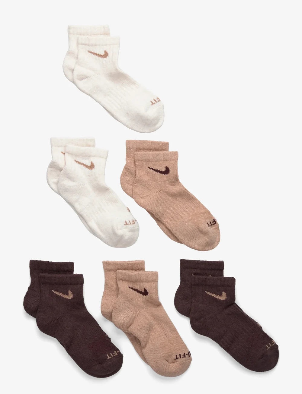 Nike - 6Q-6PK QUARTER SOCK - strümpfe - hemp - 0