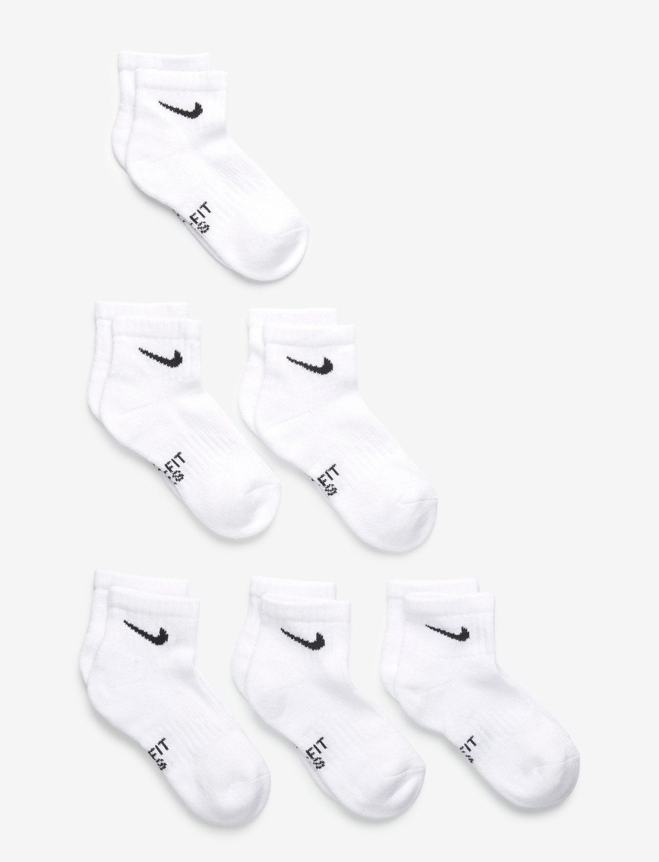 Nike - 6Q-6PK QUARTER SOCK - strømper - white - 0