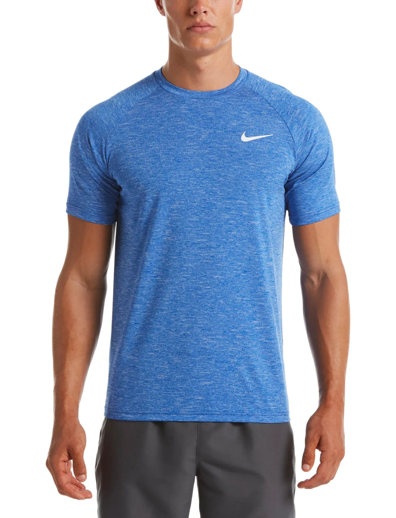 NIKE SWIM Nike Heather Short Sleeve Hydroguard - Blue - XS 2