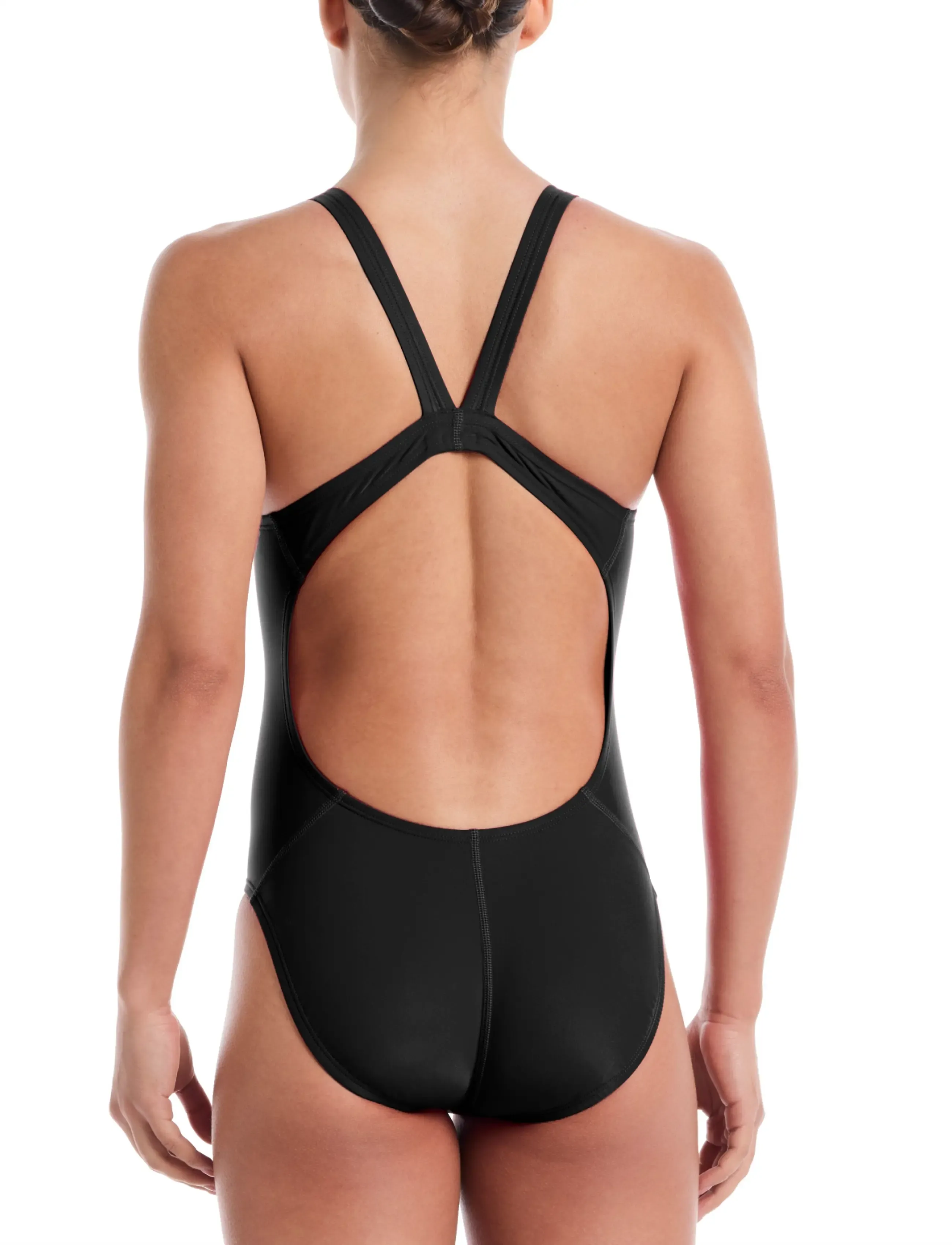 NIKE SWIM - Nike Solid Fastback One Piece - sportiga badkläder - black - 3