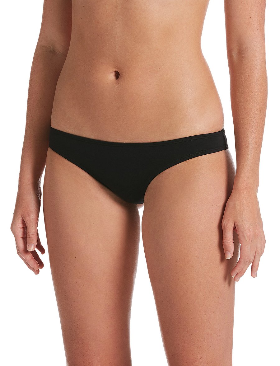 NIKE SWIM - Nike W Cheeky Bottom Essential - bikinis - black - 0