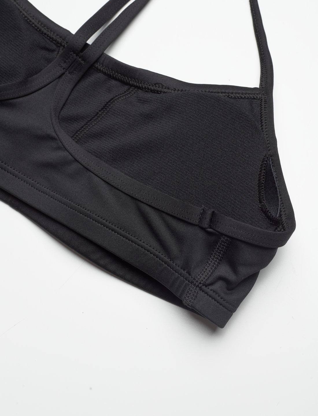 Nike swim racerback bikini top sales in black