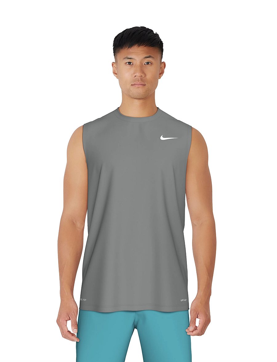 NIKE SWIM - Nike Essential Sleeveless Hydroguard - tank tops - cool grey - 0