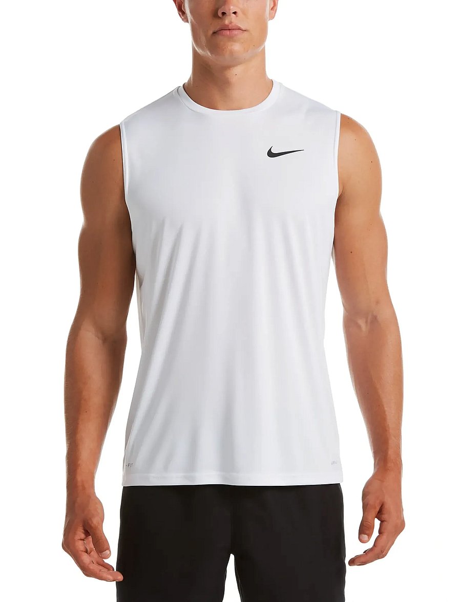 NIKE SWIM - Nike Essential Sleeveless Hydroguard - tank tops - white - 0