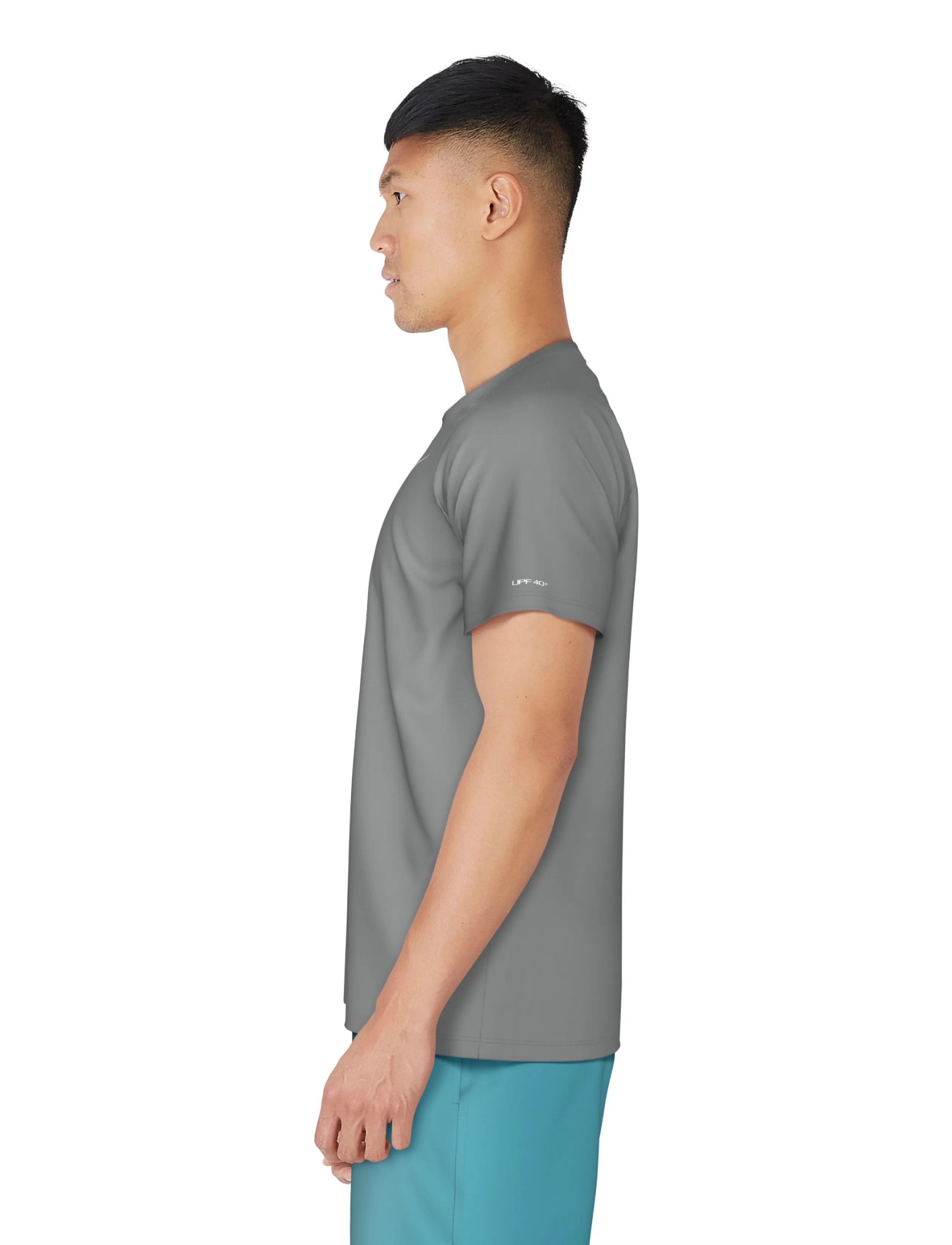 NIKE SWIM - Nike Essential Short Sleeve Hydroguard - t-särgid - cool grey - 5