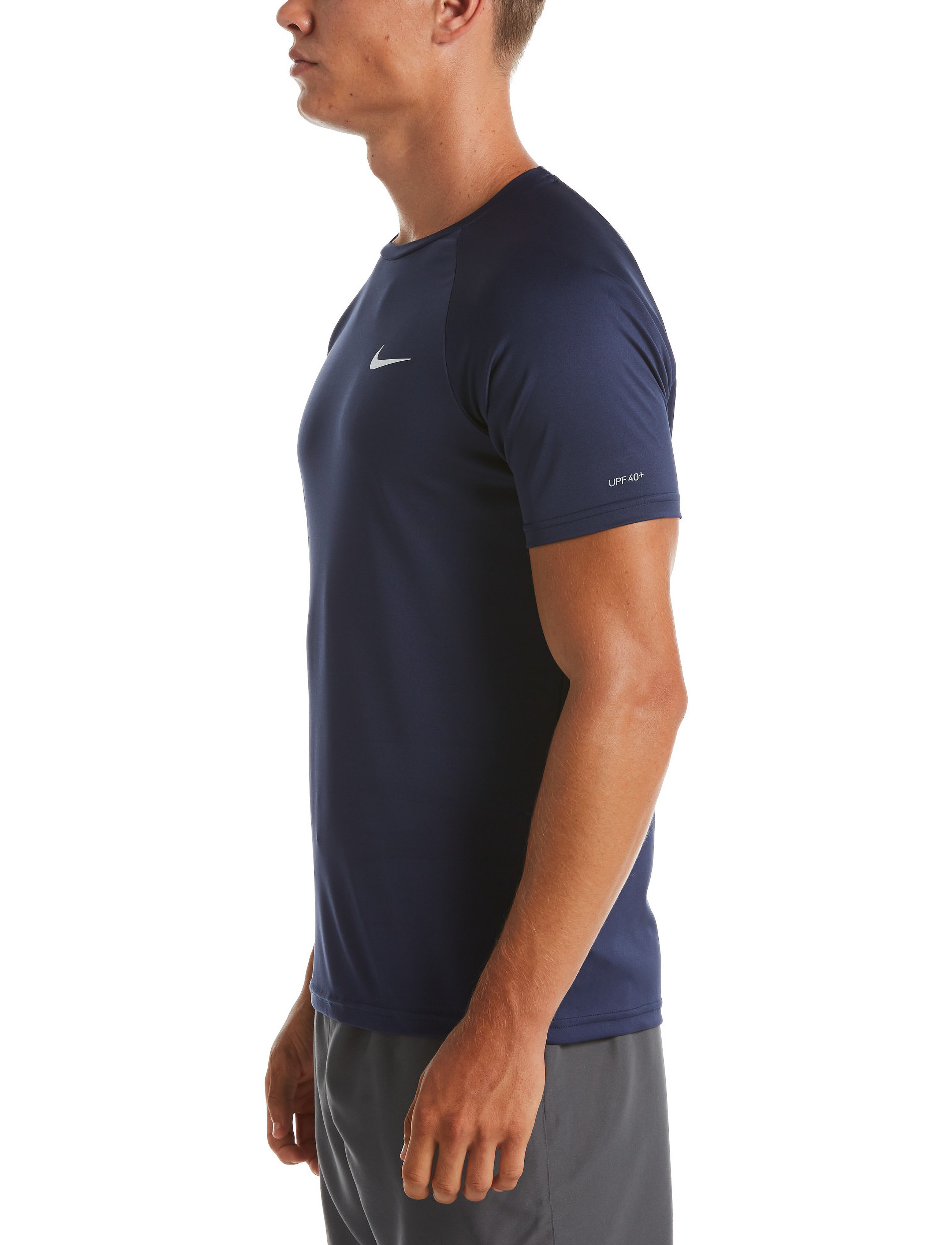 NIKE SWIM - Nike Essential Short Sleeve Hydroguard - topi un t-krekli - midnight navy - 4