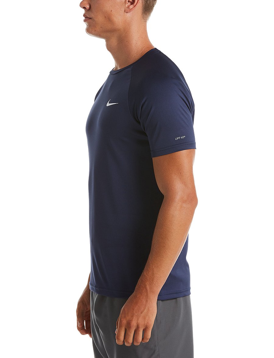 NIKE SWIM - Nike Essential Short Sleeve Hydroguard - t-shirts - midnight navy - 4