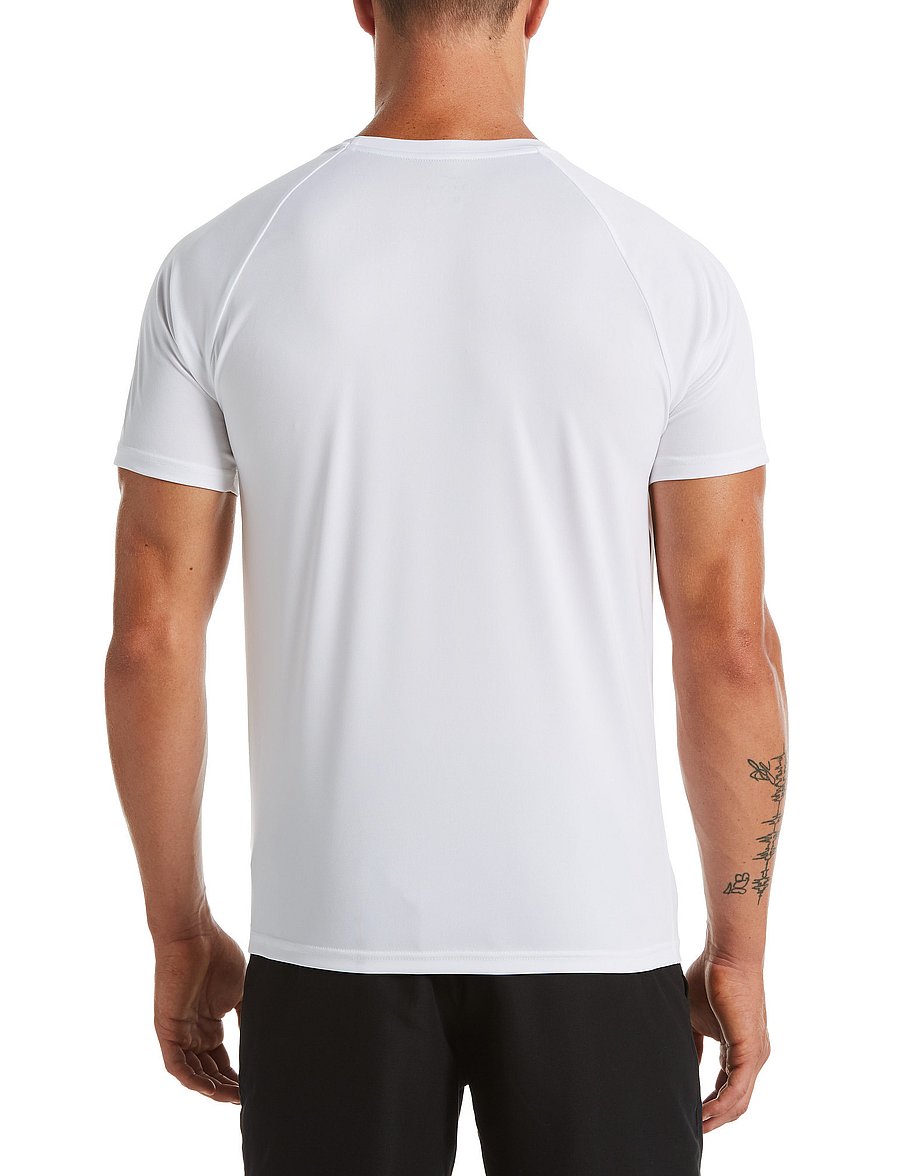 NIKE SWIM - Nike Essential Short Sleeve Hydroguard - topit & t-paidat - white - 3