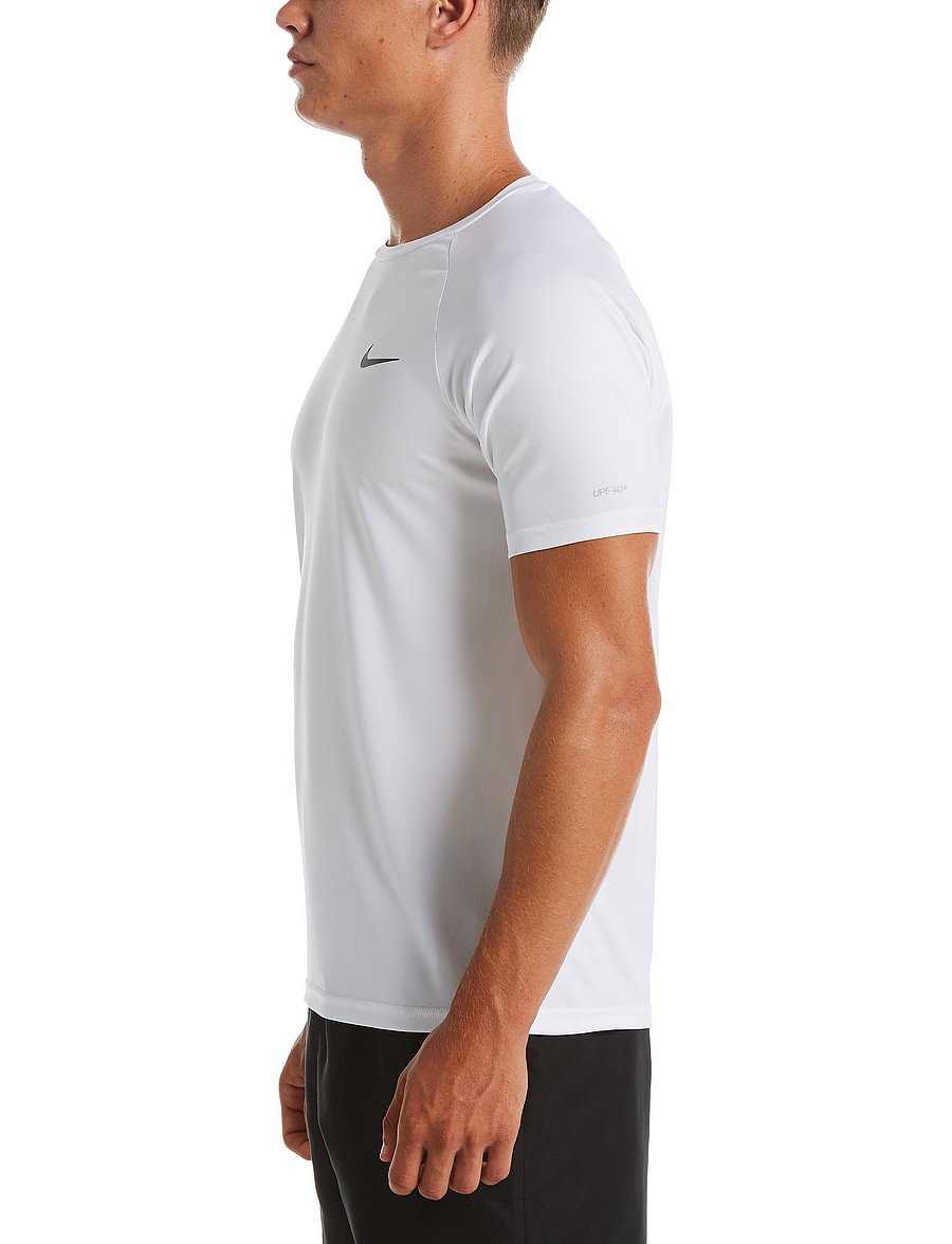 NIKE SWIM - Nike Essential Short Sleeve Hydroguard - topit & t-paidat - white - 4