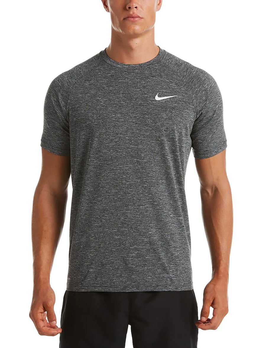 NIKE SWIM - Nike Heather Short Sleeve Hydroguard - t-shirts - black - 0