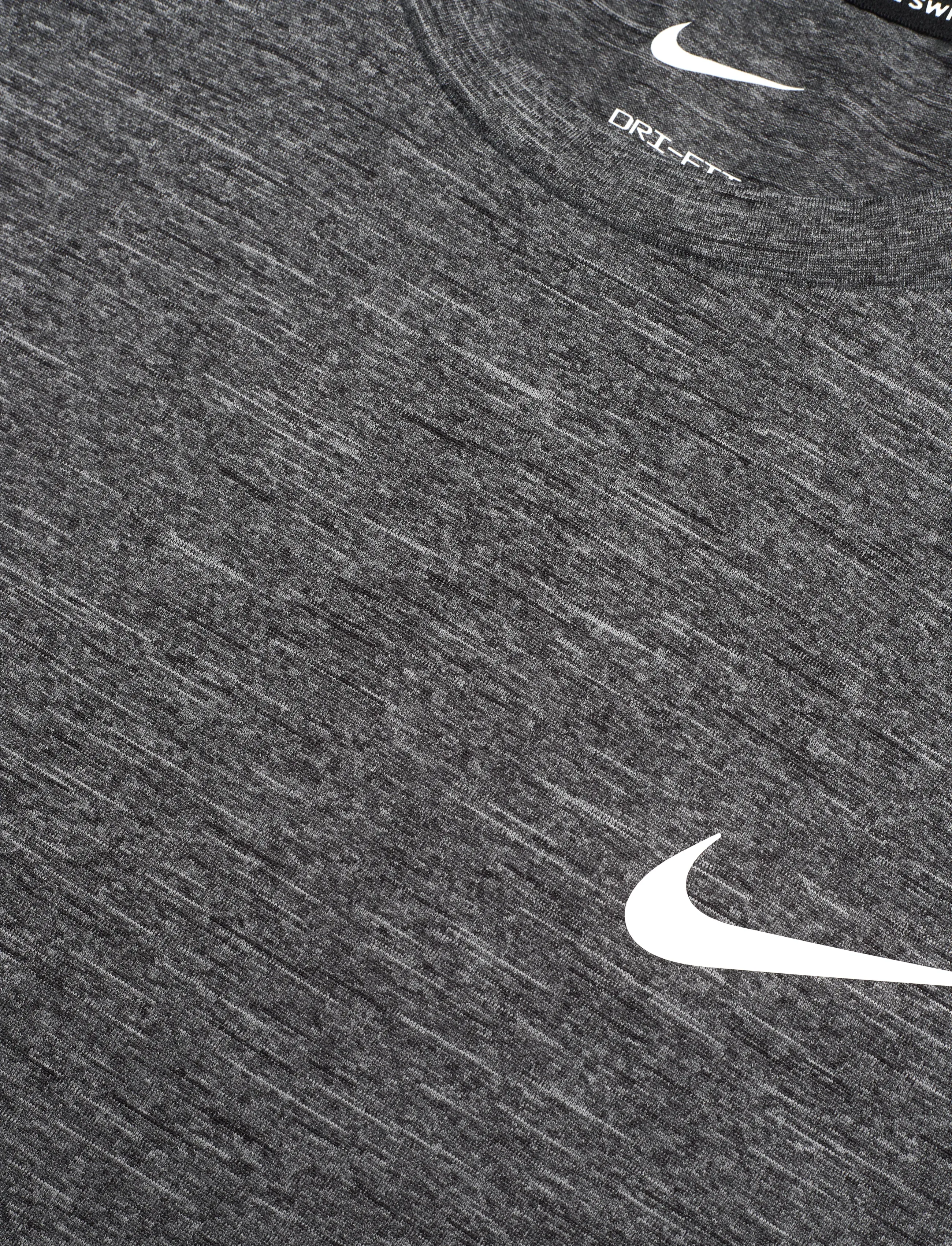 NIKE SWIM - Nike Heather Short Sleeve Hydroguard - topit & t-paidat - black - 5