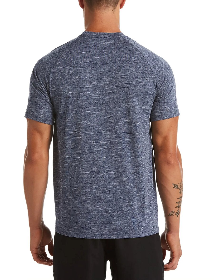 NIKE SWIM - Nike Heather Short Sleeve Hydroguard - t-särgid - midnight navy - 3