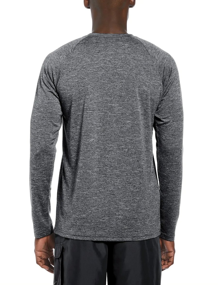 NIKE SWIM - Nike Heather Long Sleeve Hydroguard - langarmshirts - black - 4