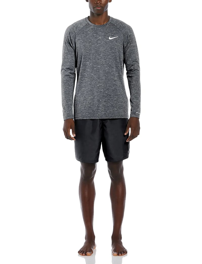 NIKE SWIM - Nike Heather Long Sleeve Hydroguard - pikkade varrukatega alussärgid - black - 4