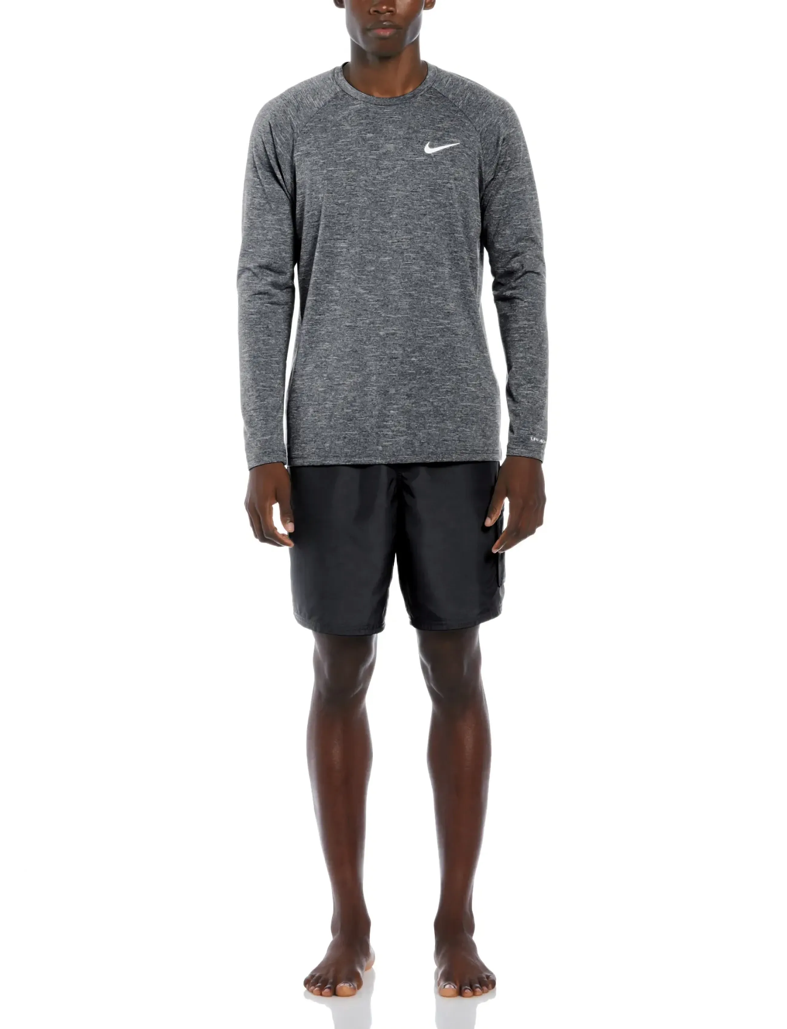 NIKE SWIM - Nike Heather Long Sleeve Hydroguard - longsleeved tops - black - 5