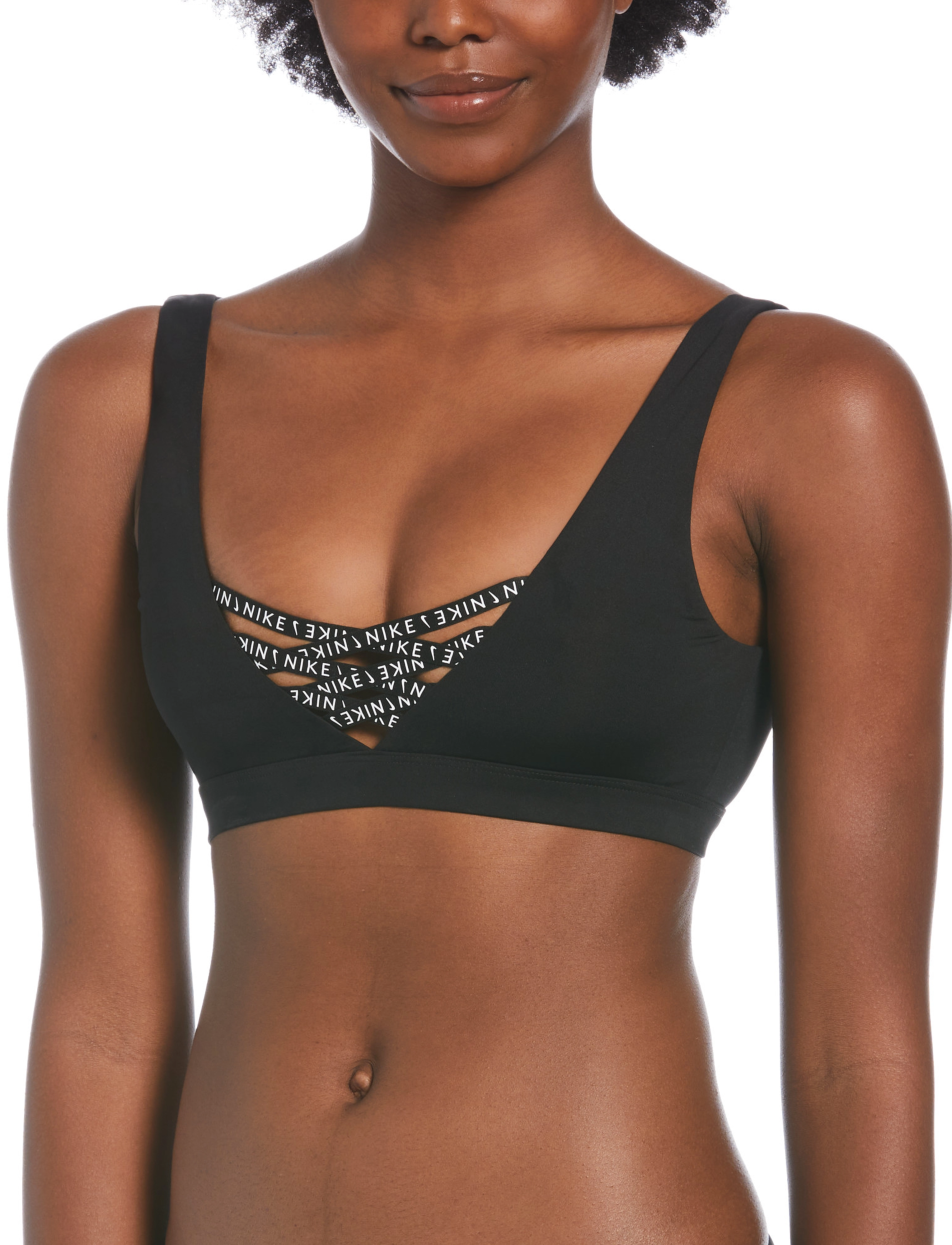 NIKE SWIM - Nike W Scoop Neck Bikini Top S - black - 4