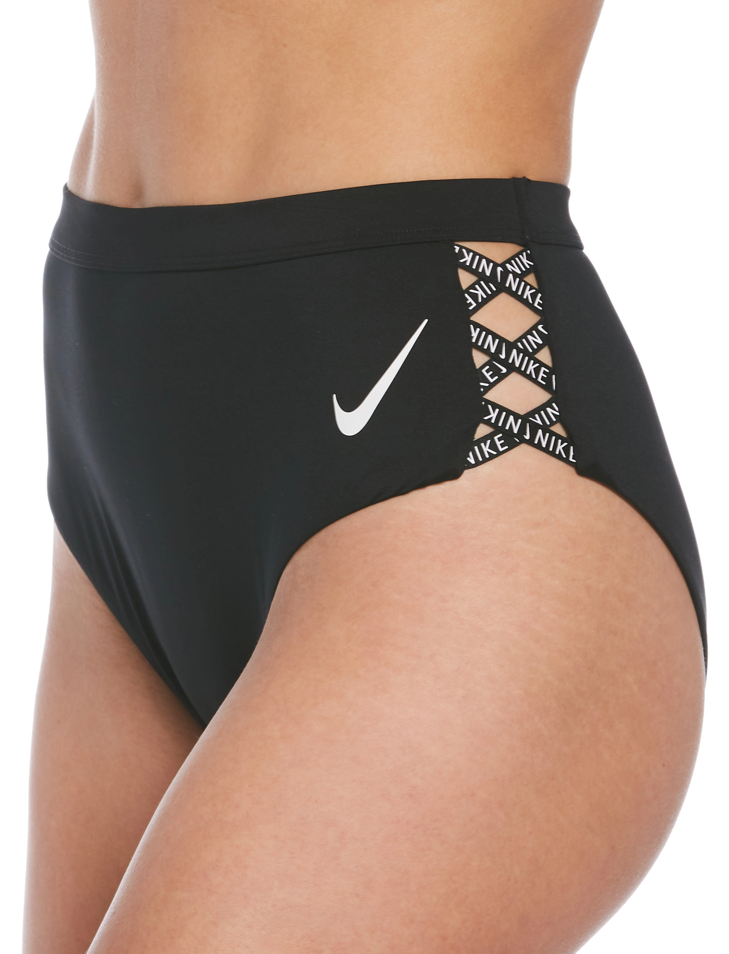 NIKE SWIM - Nike W High Waist Cheeky Botto - black - 4