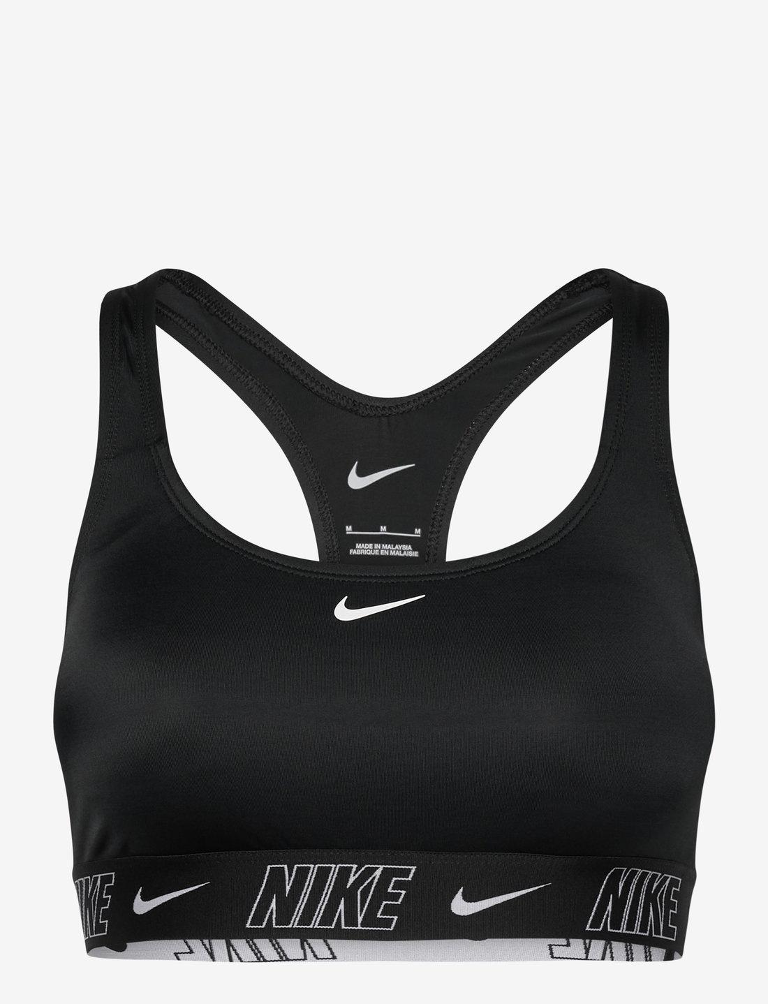 NIKE SWIM - Nike Logo Tape Racerback Bikini Top - sportsbadetøj - black - 1