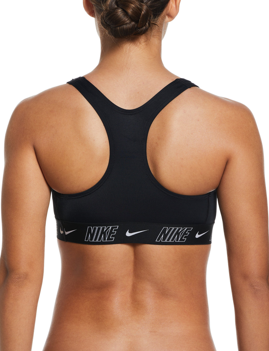 NIKE SWIM - Nike Logo Tape Racerback Bikini Top - sportsbadetøj - black - 3