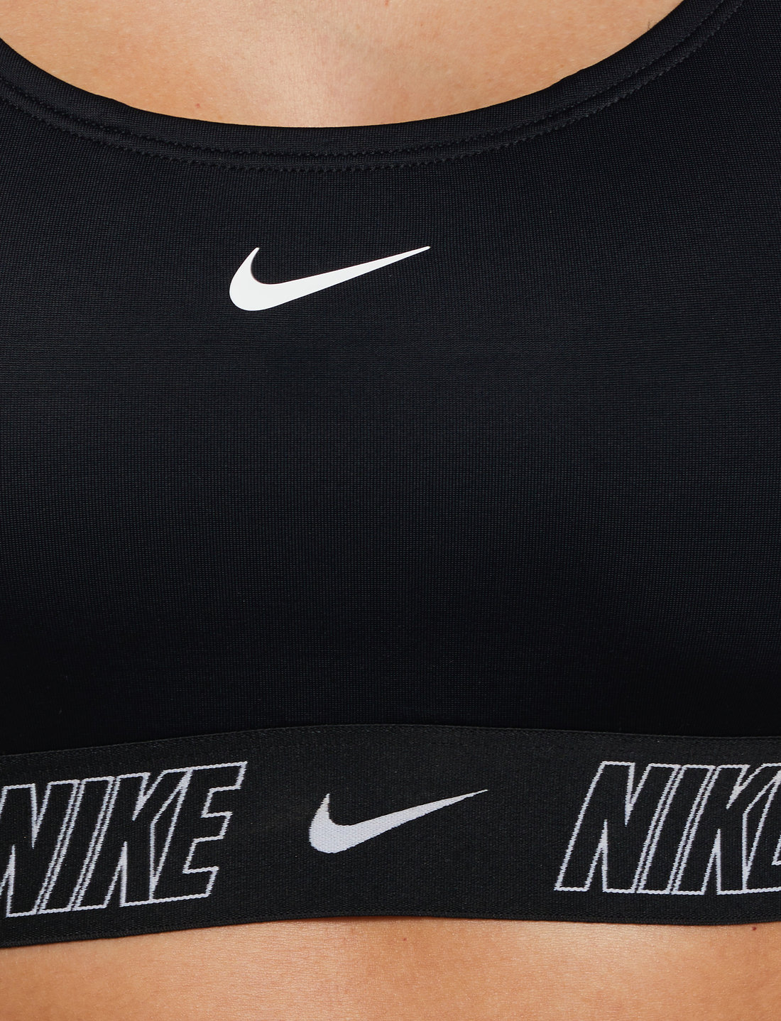 NIKE SWIM - Nike Logo Tape Racerback Bikini Top - sportsbadetøj - black - 4
