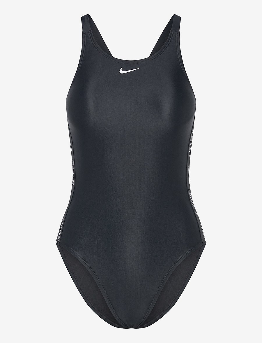 NIKE SWIM - Nike Logo Tape Fastback One Piece - sport zwemkleding - black - 1