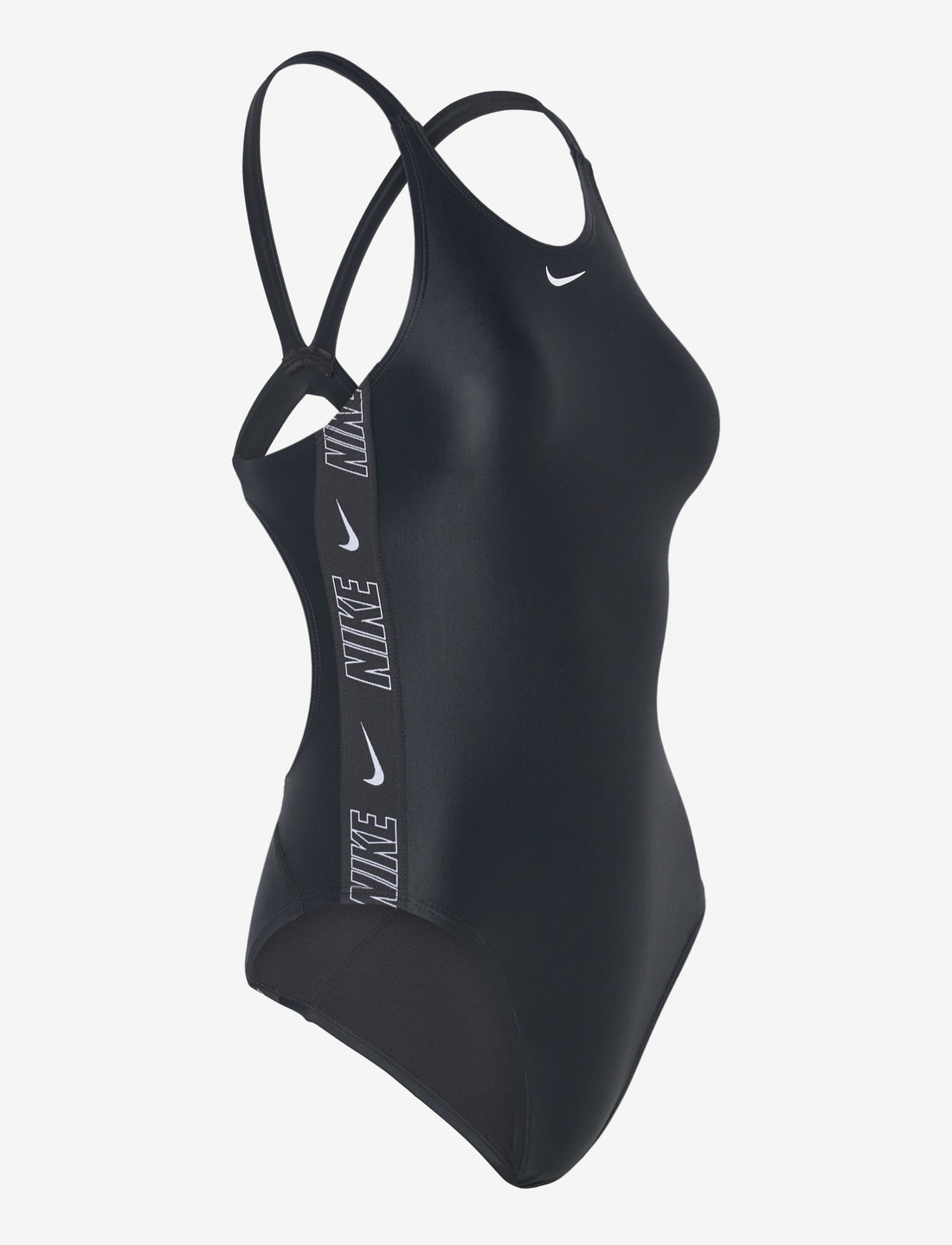 NIKE SWIM - Nike Logo Tape Fastback One Piece - sport-bademode - black - 3