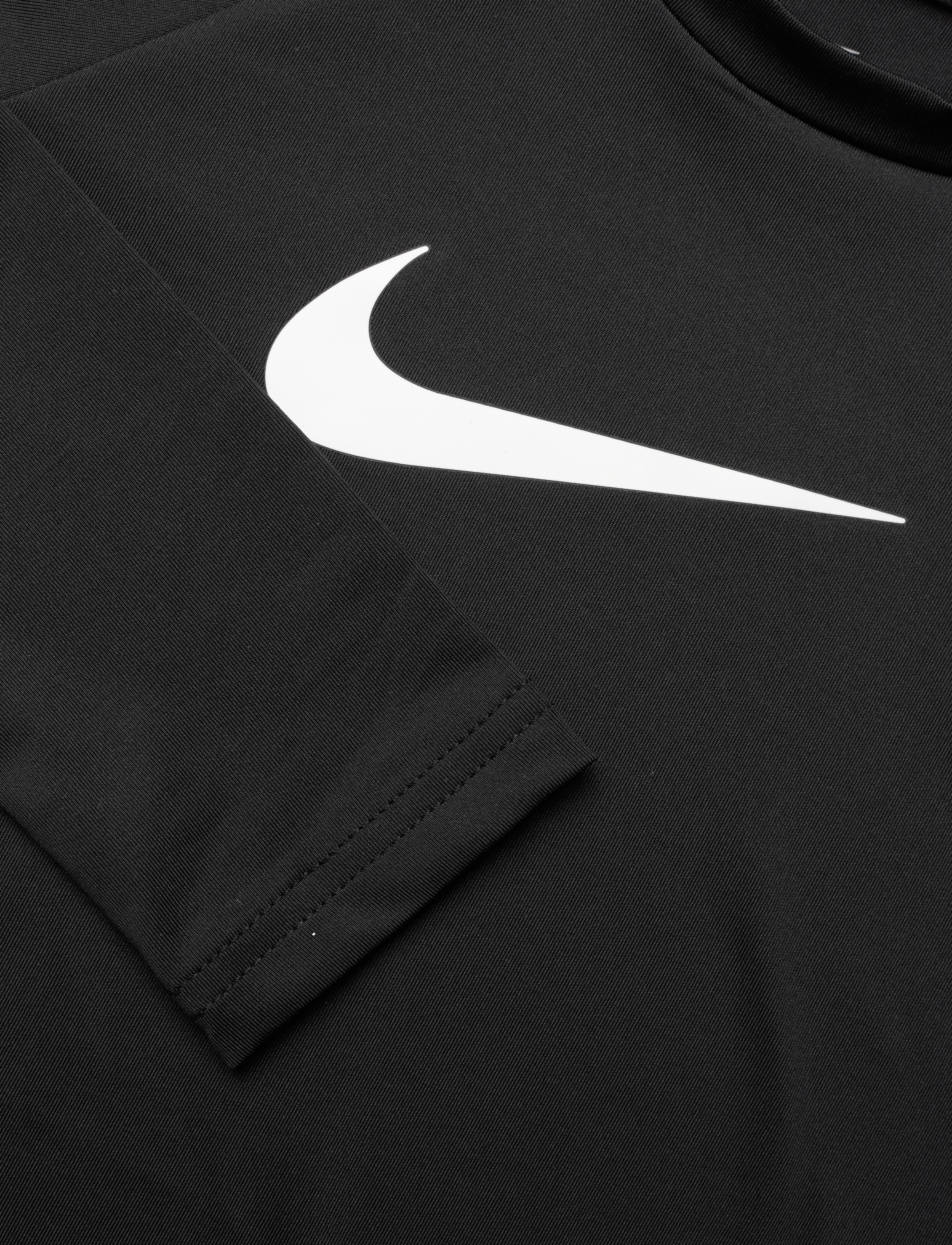 NIKE SWIM - Nike Swoosh Long Sleeve Hydroguard - peldkostīmu augšas - jet black - 2