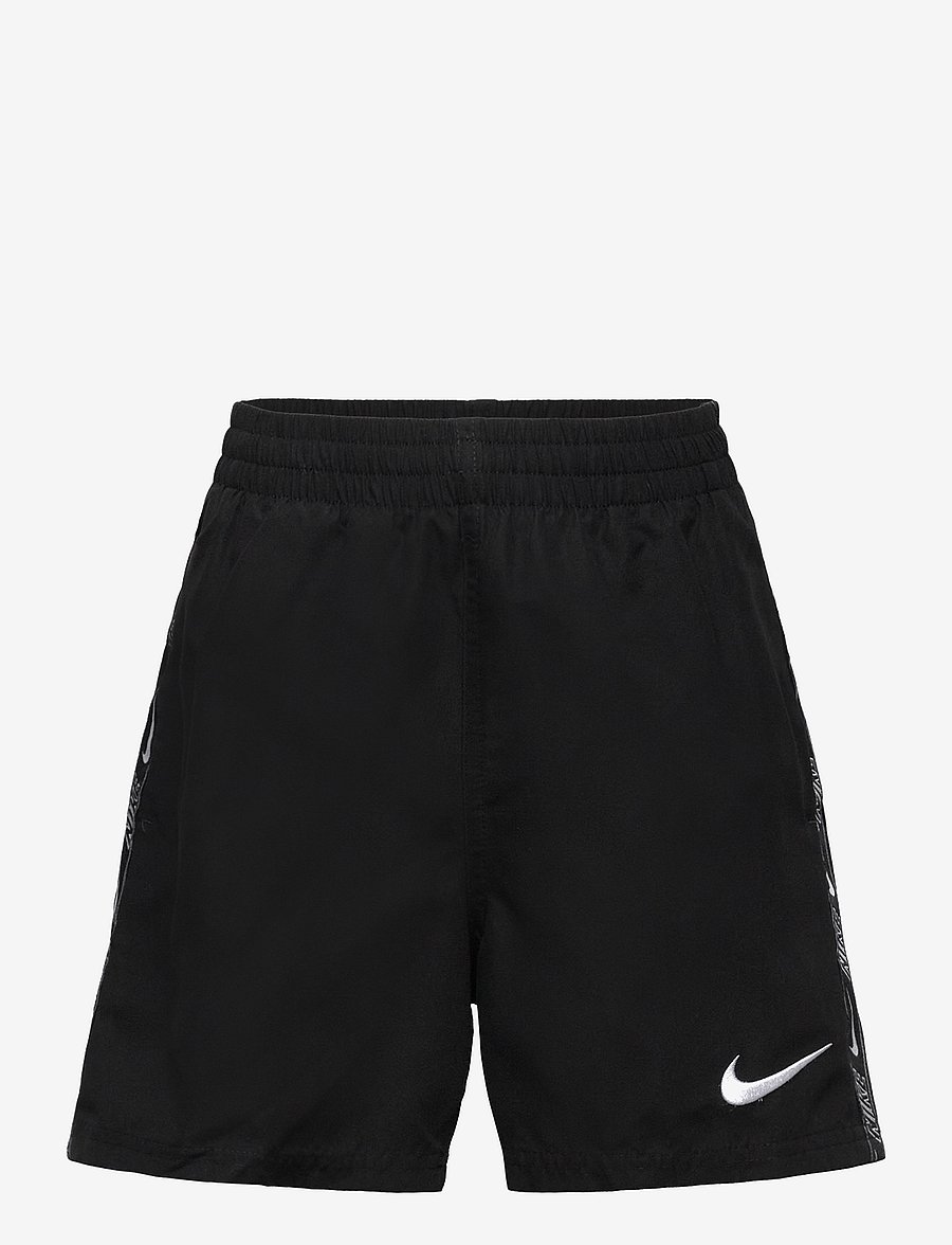 NIKE SWIM - Nike Logo Tape Lap 4" Volley Short - badehosen - black - 0