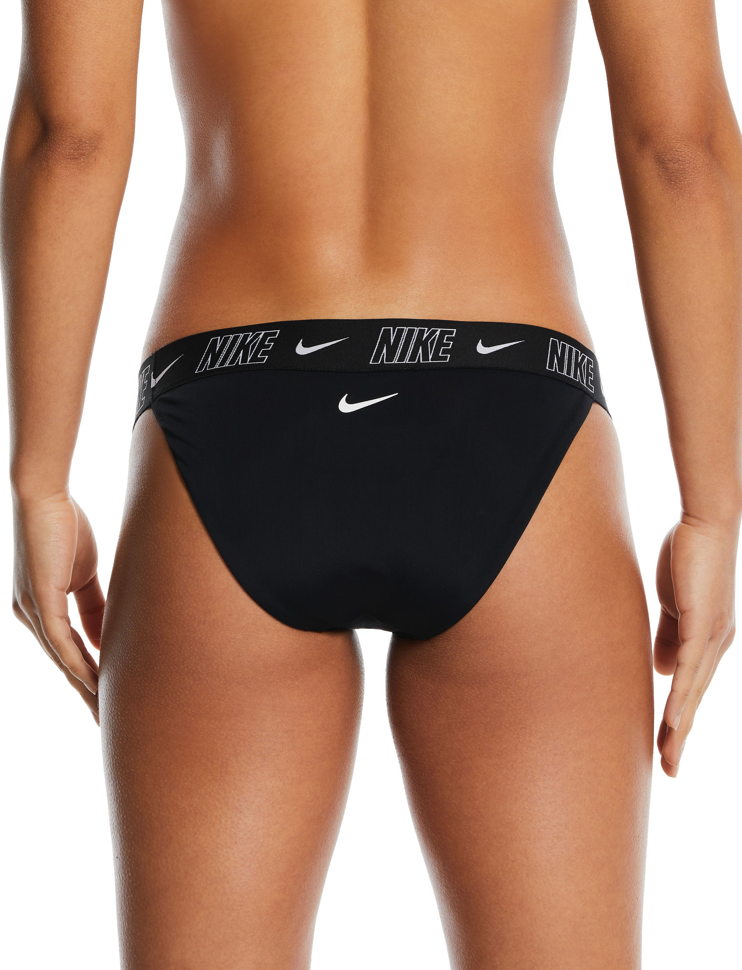 NIKE SWIM - Nike Logo Tape Banded Bikini Bottom - bikini's - black - 3