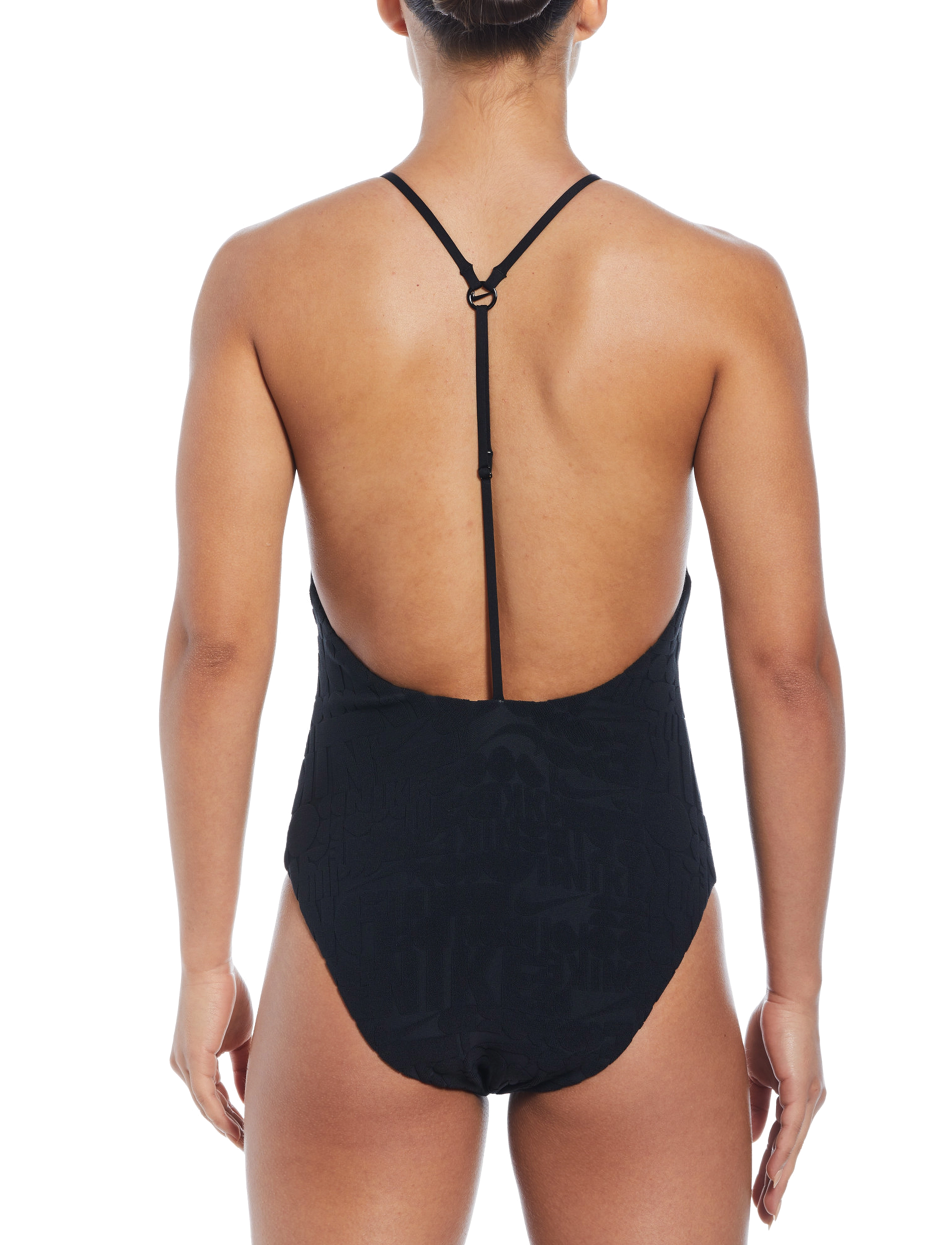 NIKE SWIM - Nike W Terry One Piece Retro Flow - badedragter - black - 3